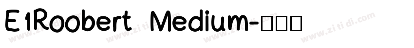 E1Roobert Medium字体转换